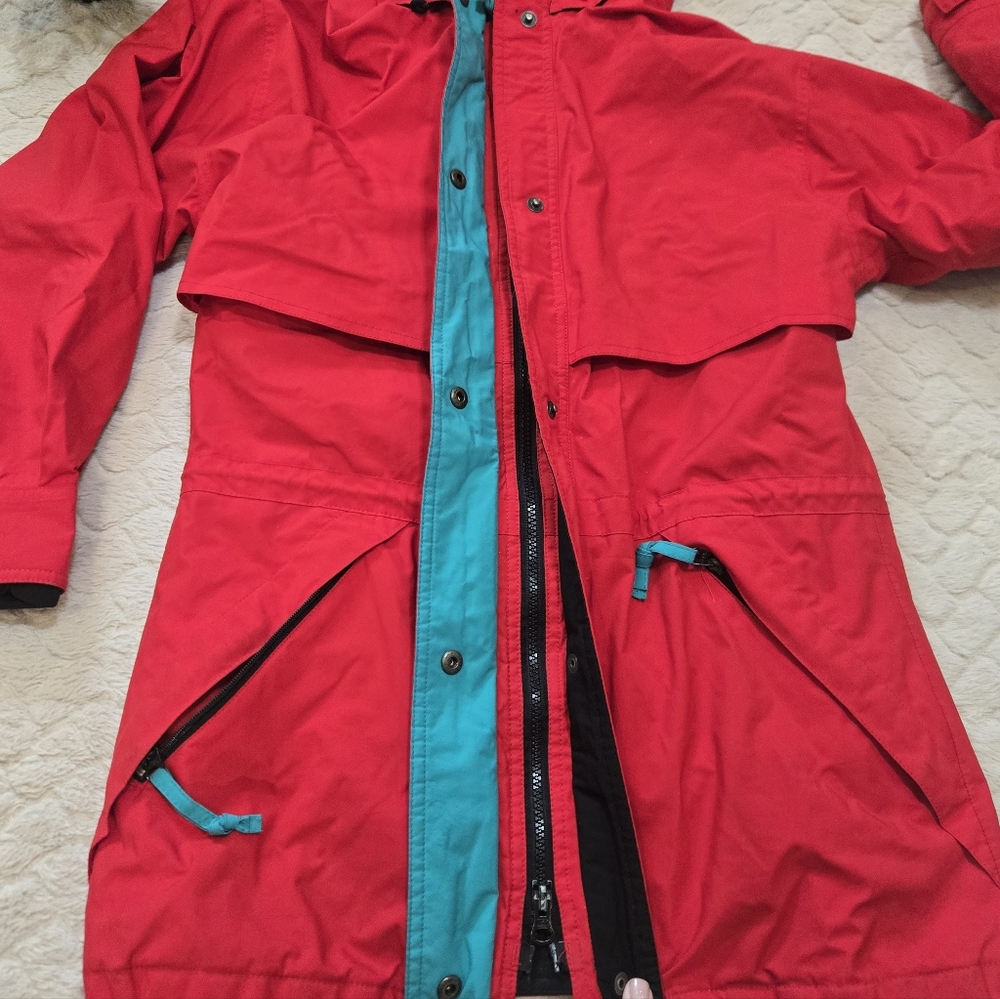 Eddie Bauer Red Vintage Gore-Tex Gorpcore Windbreaker Jacket, Size Small - Picture 13 of 15